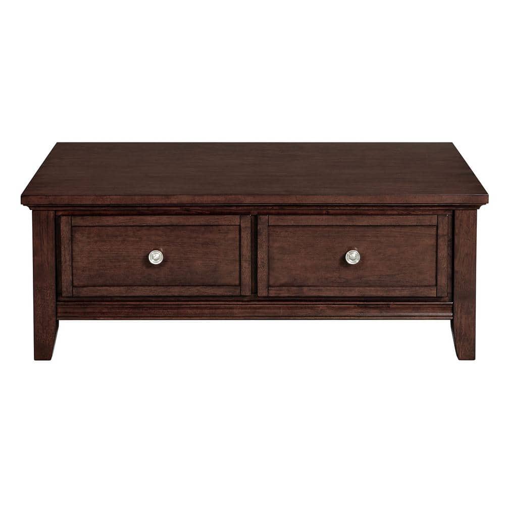 Rouge 30 in. W Cherry Rectangle Wood Coffee Table