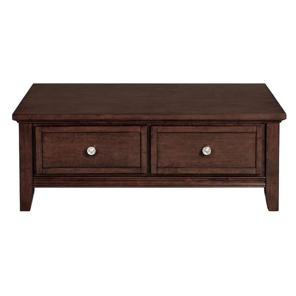 Rouge 30 in. W Cherry Rectangle Wood Coffee Table