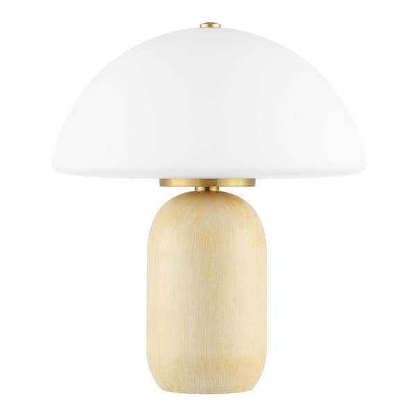 SAFAVIEH Fabio 14 in. Natural/Brass Table Lamp