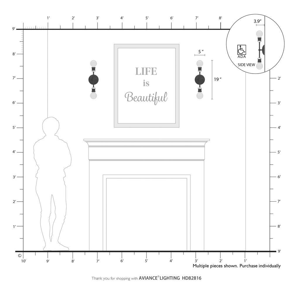 Lansdale Brushed Nickel 12" Contemporary Vanity Light