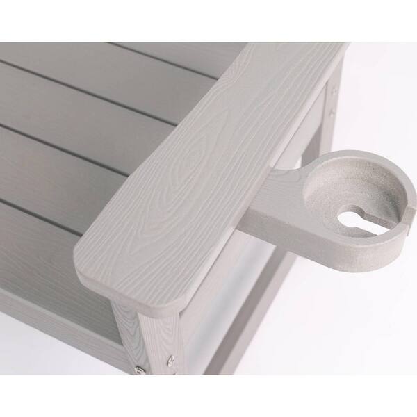 1-Piece 43.3 in. W x 25.19 in. D x 36.81 in. H Light Gray