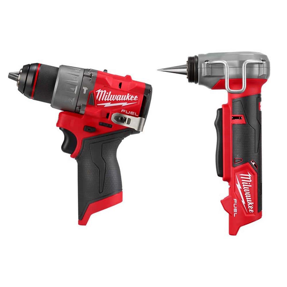 Milwaukee M12 FUEL 12V Lithium-Ion Brushless Cordless 1/2 in. Hammer Drill & ProPEX Expander Tool w/1/2 in. to 1 in. Expander Head -  3404-20-2532