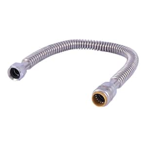 Max 3/4 in. Push-to-Connect x 3/4 in. FIP x 24 in. Corrugated Stainless Steel Water Heater Connector