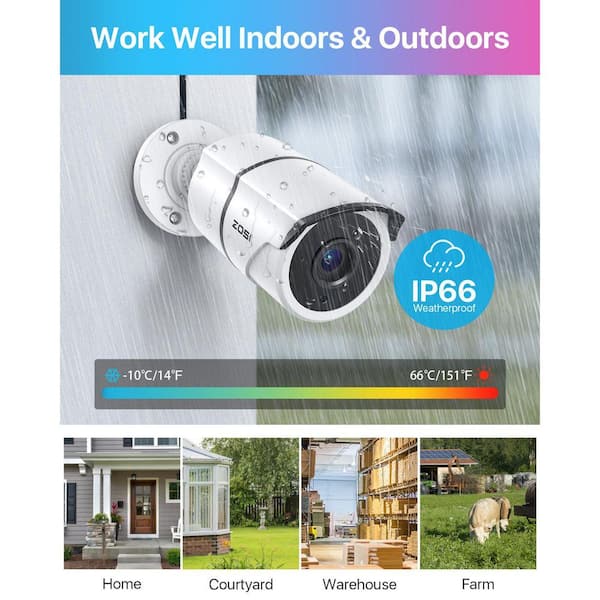 ZOSI 1080P Full HD TVI Hardwired Home Security Camera with Audio