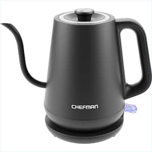 3-Cup Black Cordless Gooseneck Electric Kettle with Automatic Shut Off