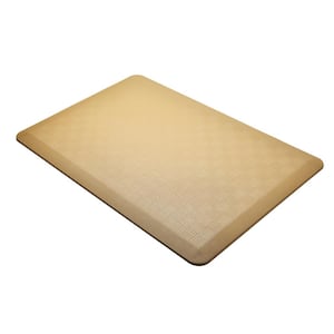Ice Coffee Basket Weave Pattern 24 in. x 36 in. Anti-Fatigue Comfort Floor Mat (2-Pack)