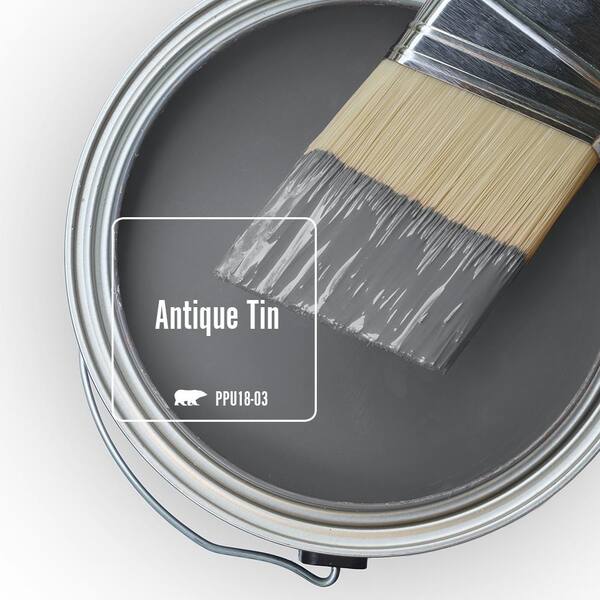 BEHR PREMIUM PLUS 1 qt. #PPU18-03 Antique Tin Flat Low Odor Interior Paint  & Primer 130004 - The Home Depot