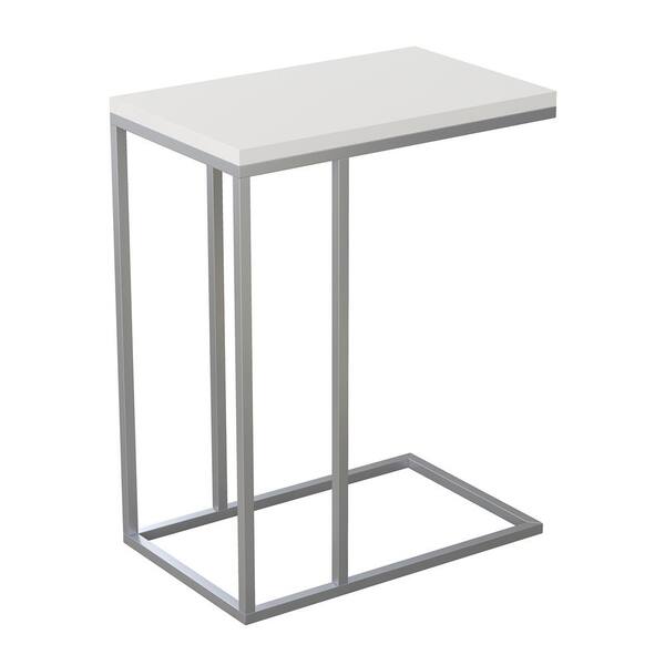 Safdie & Co. Accent Table White And Silver Frame 81056.Z.01 The Home