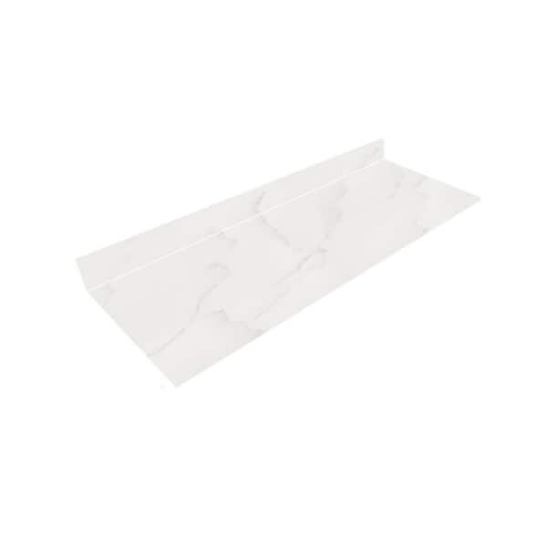 6 ft. Solid Surface Countertop in Carrara Emporio with Matte Finish