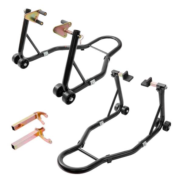 SKYSHALO Motorcycle Stand Lift, 850 lbs. Front Rear Combo Stand Lift Stand, Front and Rear Wheel Fork Stand, Fork Swingarm Spool,