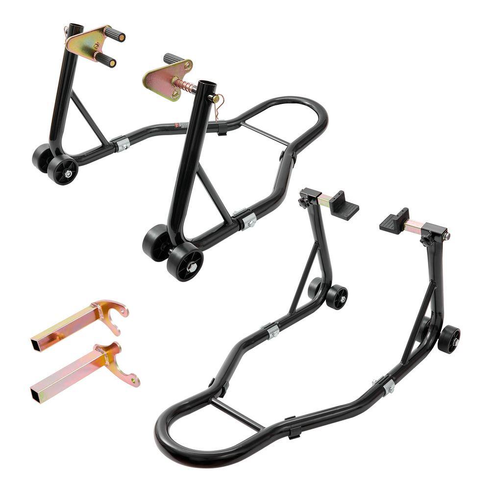VEVOR Motorcycle Stand Lift 850 Lbs Front Rear Lift Stand Wheel Fork 