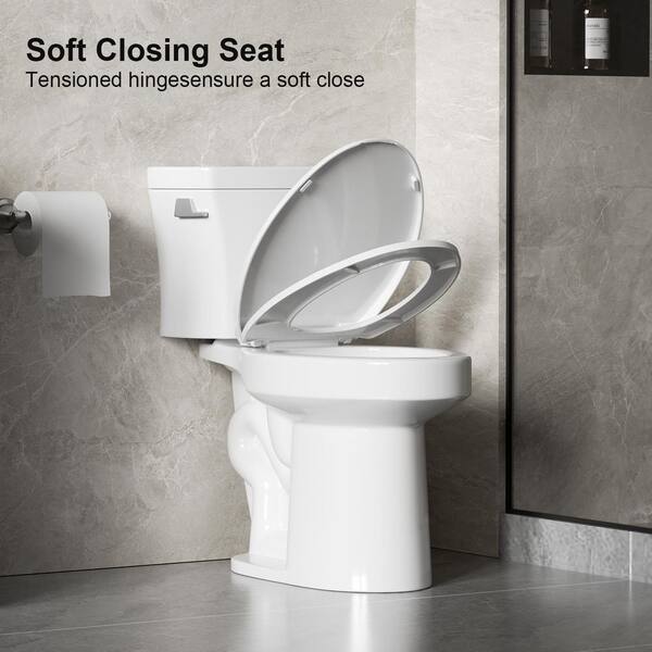 1.28 GPF Tornado Flush One-Piece Elongated Toilet with Soft