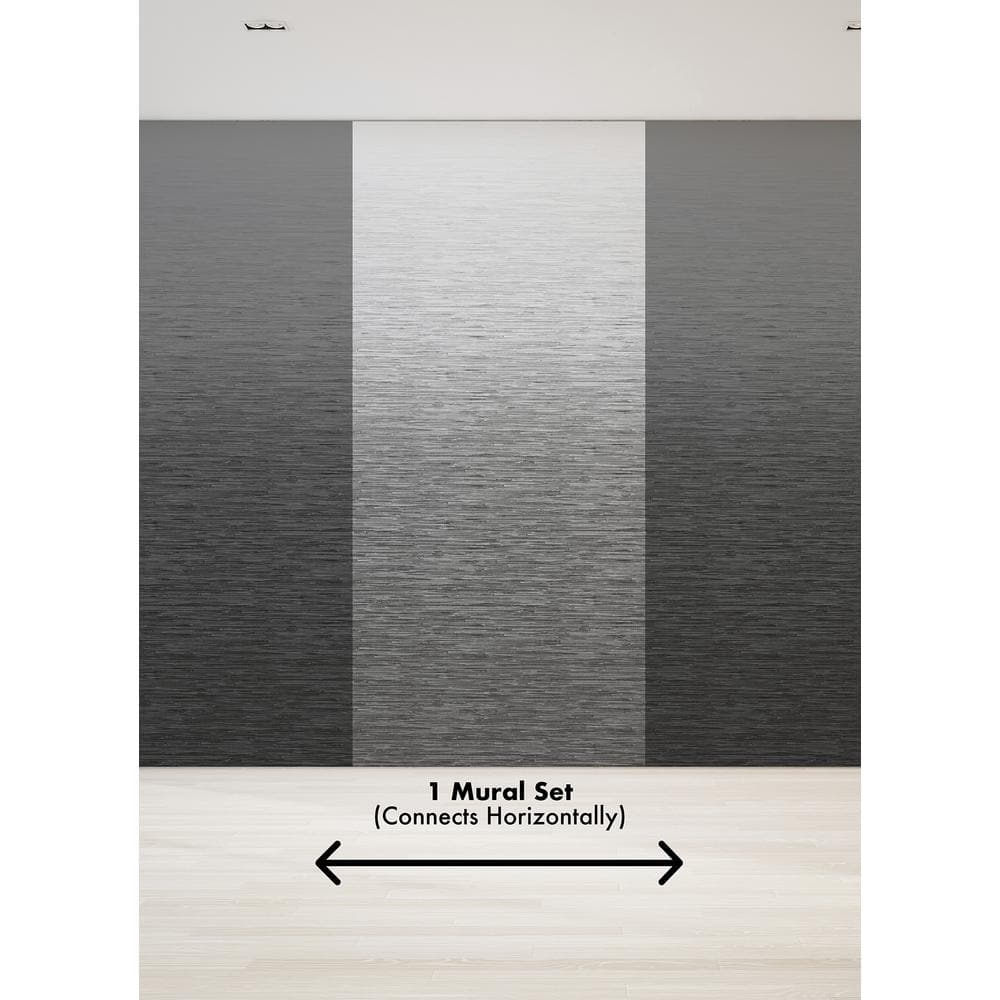 Mist Light Grey Ombre Grasscloth Removable Wall Mural