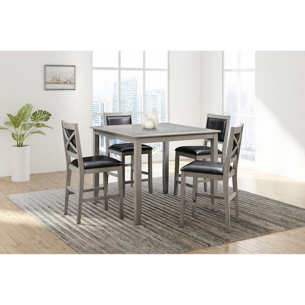 DEVON & CLAIRE Wally 5 PC Wood Counter Dining Set
