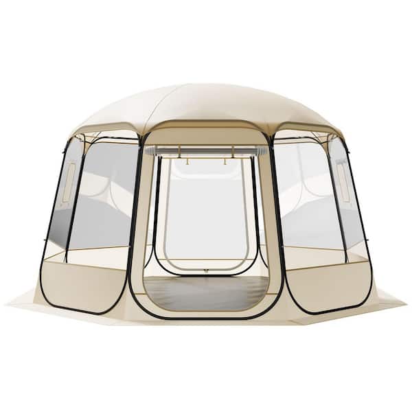 Pop up Bubble Tent, 12 x 11.1 ft. Waterproof and UV-Resistant, Clear Dome Shelter for 10-12 People, 540° Panoramic View