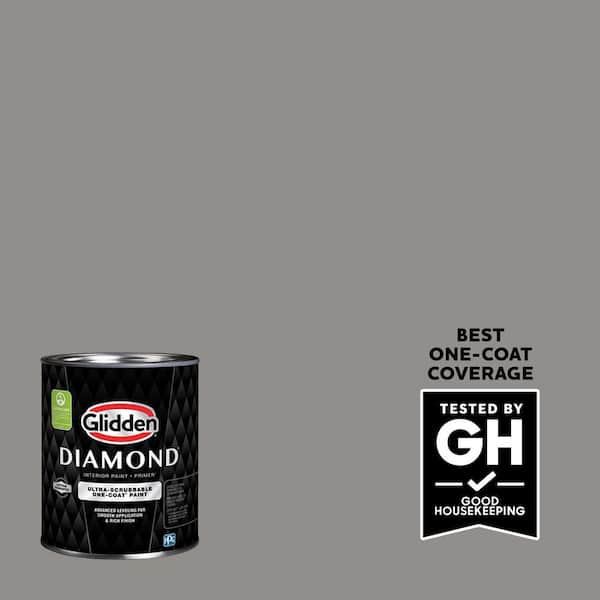 Glidden Diamond 1 qt. PPG1002-5 Antique Silver Satin Interior Paint with Primer