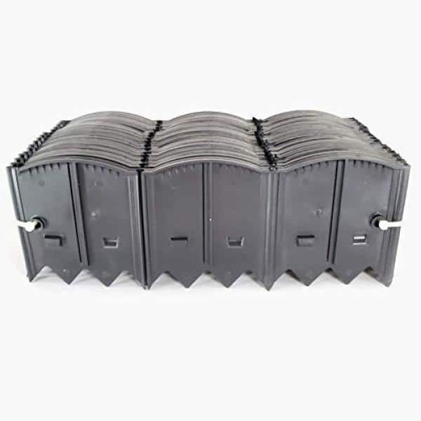 Dalen Black Plastic HammerEdge Lawn Edging, 18 ft.