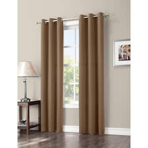 Sun Zero Stone Woven Thermal Blackout Curtain - 40 in. W x 63 in