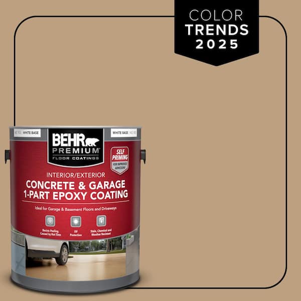 BEHR PREMIUM 1 gal. #N270-4 Oxford Street Self-Priming 1-Part Epoxy Satin Interior/Exterior Concrete and Garage Floor Paint