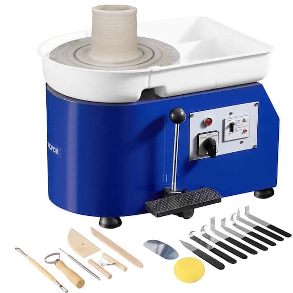 11 in. Pottery Wheel 350-Watt Clay Spinner Wheel for Pottery with Foot Pedal and Detachable Basin