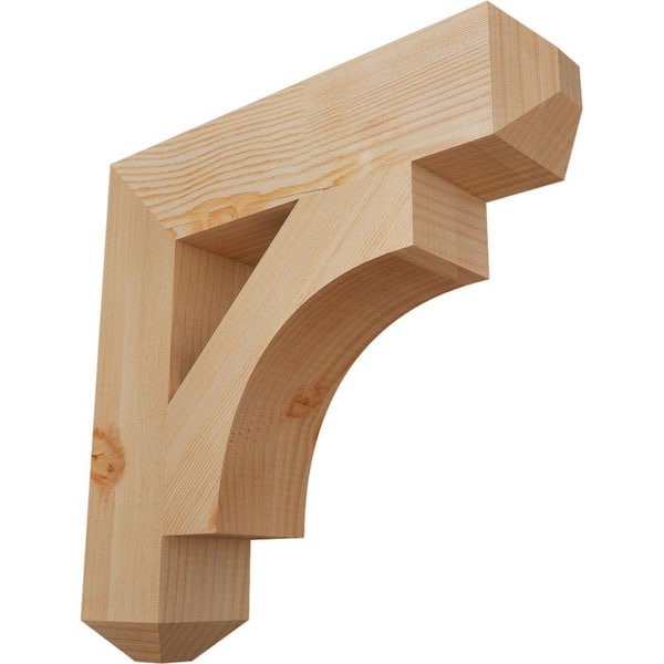 Ekena Millwork 3.5 in. x 18 in. x 18 in. Douglas Fir Westlake Craftsman Smooth Bracket