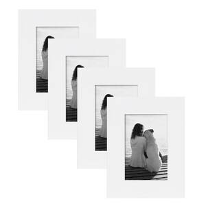 Museum 4 in. x 6 in. White Picture Frame (Set of 4)