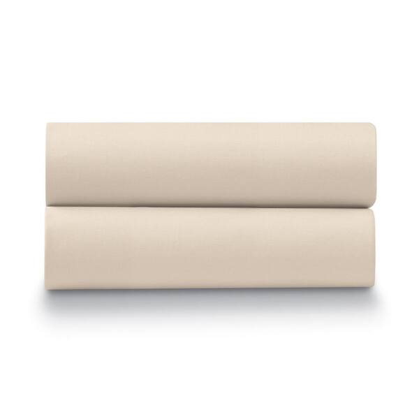 ELLA JAYNE 300TC Cotton Percale Standard/Queen Sand Pillow Case Pair