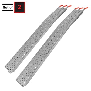 Set of Two 69-Inch Loading Ramps for ATVs, Motorcycles, Mowers, Carts, and More - 2200lb Combined Capacity Car Ramp