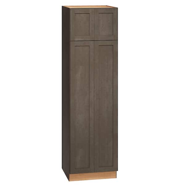 QuickShip Cottage 24 in. W x 24 in. D x 84 in. H Assembled Plywood Shaker 2-Door Pantry Kitchen Cabinet in Fieldstone