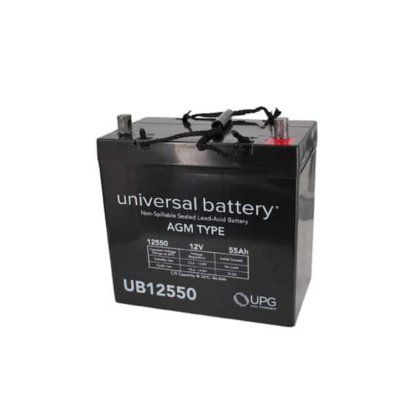 UPG 12-Volt 55 Ah (+ on right) Z1 Terminal Sealed Lead Acid (SLA) Rechargeable AGM Battery