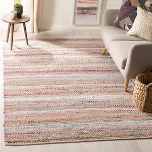 Montauk Pink/Multi 3 ft. x 5 ft. Striped Distressed Area Rug
