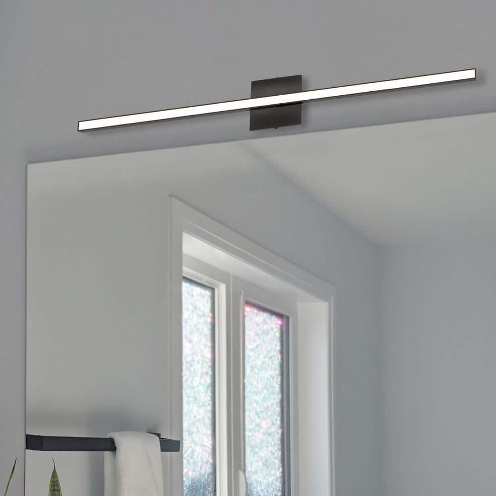 Arandel 35.5" Matte Black LED Wall Vanity Light
