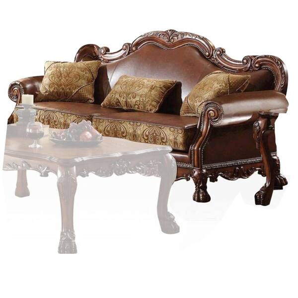 Acme Furniture Dresden 40 in. W Rolled Arm Chenille Cabriole