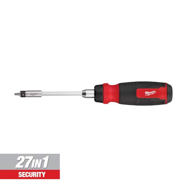 27 in. 1-Ratcheting Security Multi-Bit Screwdriver