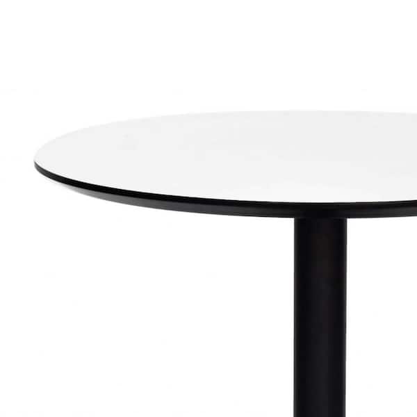 Homeroots Amelia White Mdf Round Dining, Round Mdf Table