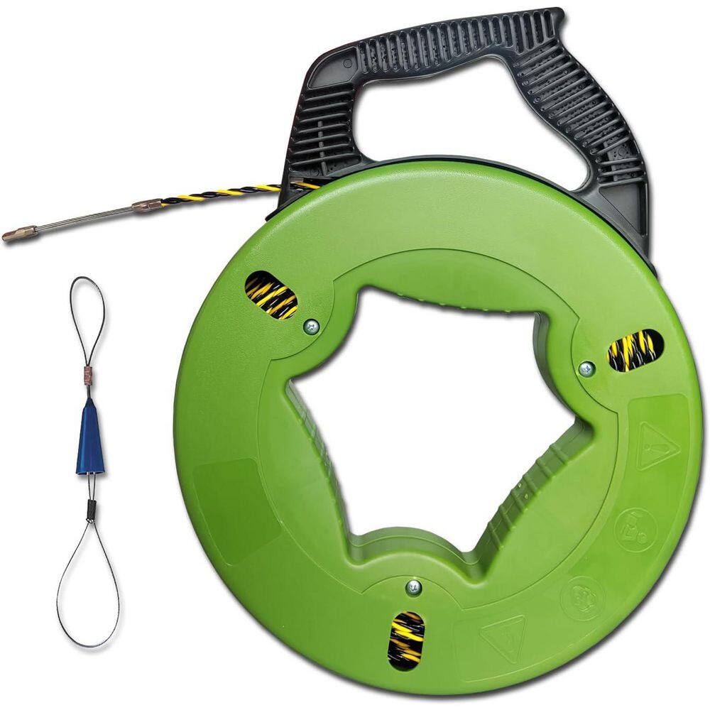 165 ft. Polyester Electrical Fish Tape with Guide Spring Flexible High-Toughness Puller for Wiring in Pipes price history on PriceWatchPro
