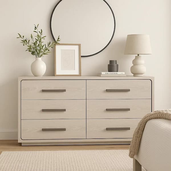 grey white oak dresser Aspen Gray Oak Dresser – Luna Furniture main image 1