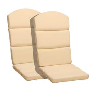20.47 in. x 20.86 in. x 2.75 in. H Adirondack Chair Cushion with Piping (Set of 2) - Beige