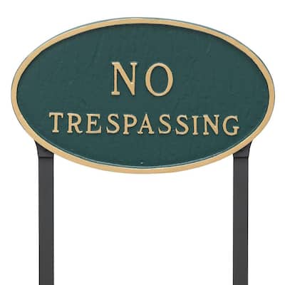 METAL 2 SIGN SET BRAND NEW ''NO TRESPASSING'' SIGNS