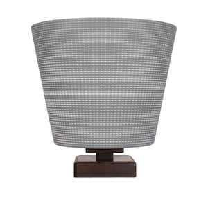 Quincy 10 in. Dark Granite Accent Lamp with Glass Shade