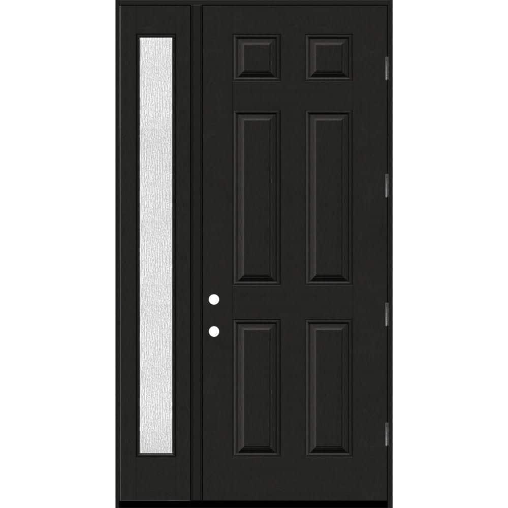 Regency 53 in. x 96 in. 6 Panel LHOS Onyx Stain Mahogany Fiberglass Prehung Front Door w/Rain14in. SL 6-9/16 price history on PriceWatchPro