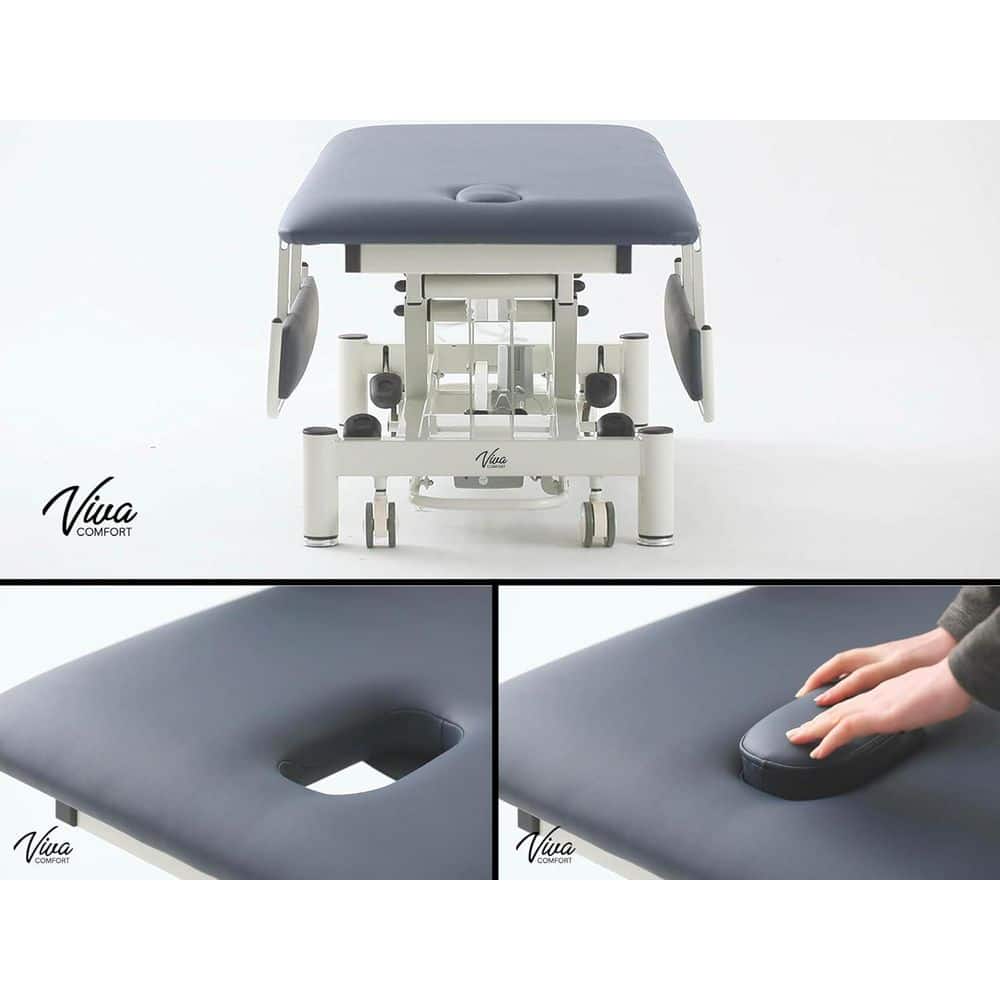Industrial Rectangular Leather and Steel Adjustable Table