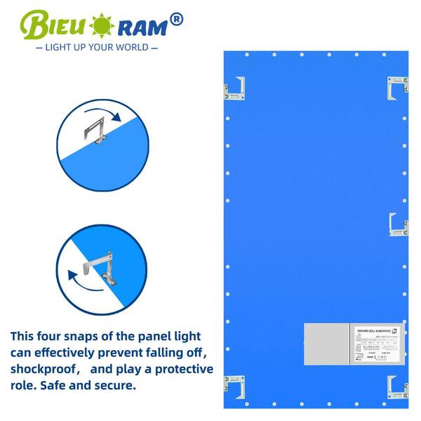 Bieuoram 2 ft. x 4 ft. 7800-Lumens Integrated LED Panel Light, 5000K White Color (16-Pack)