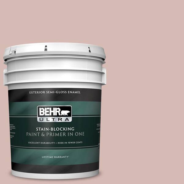 BEHR ULTRA 5 gal. #UL110-13 First Waltz Semi-Gloss Enamel Exterior Paint and Primer in One