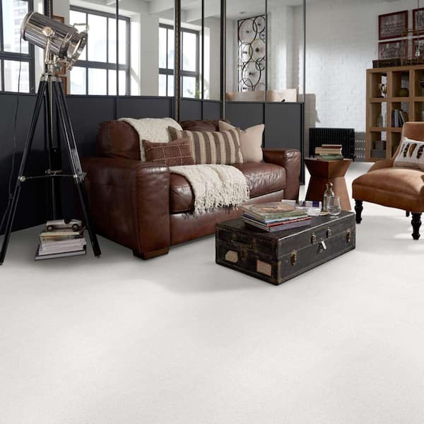 Recognition I - Ice Cap - Beige 24 oz. Nylon Pattern Carpet - Installation Required