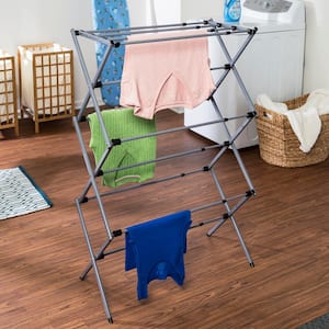 14.5 in. x 45.5 Grey Silver Expandable Collapsible Drying Rack