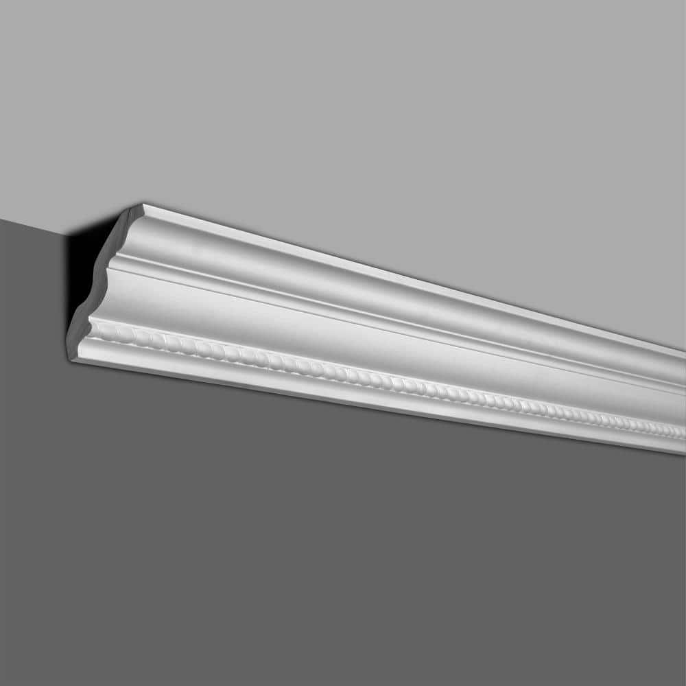 6-inch White Primed Polyurethane Crown Moulding Sample