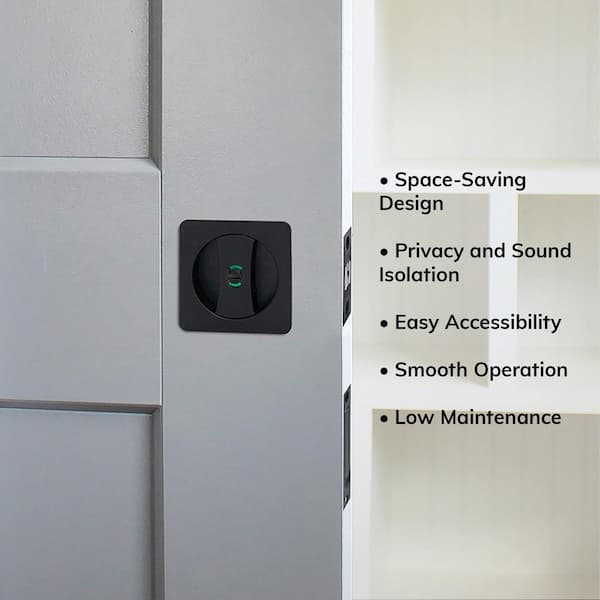 Contemporary Square Privacy Pocket Door Lock