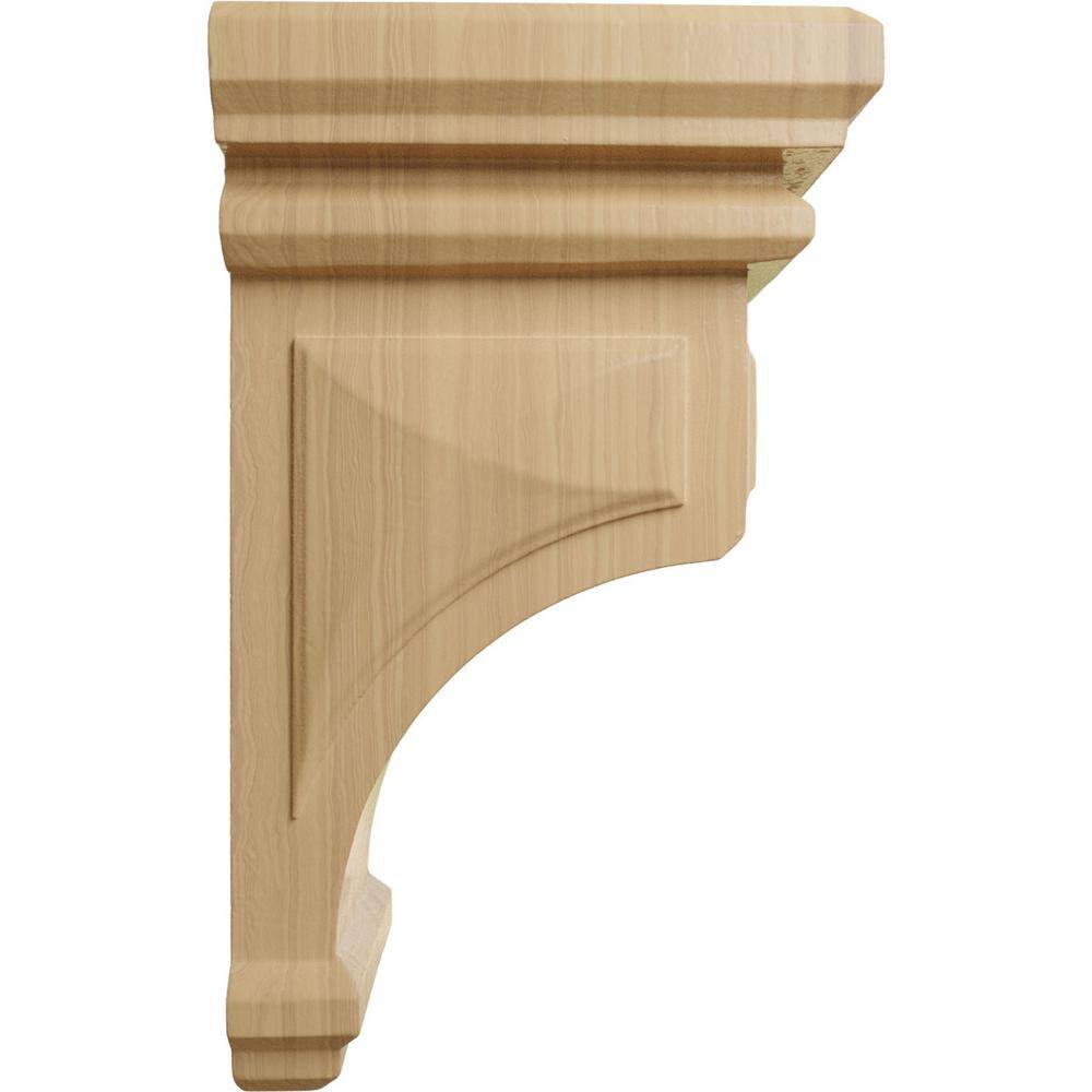 Small Unfinished Cherry Woodruff Wood Corbel, 4" x 4.75" x 8"