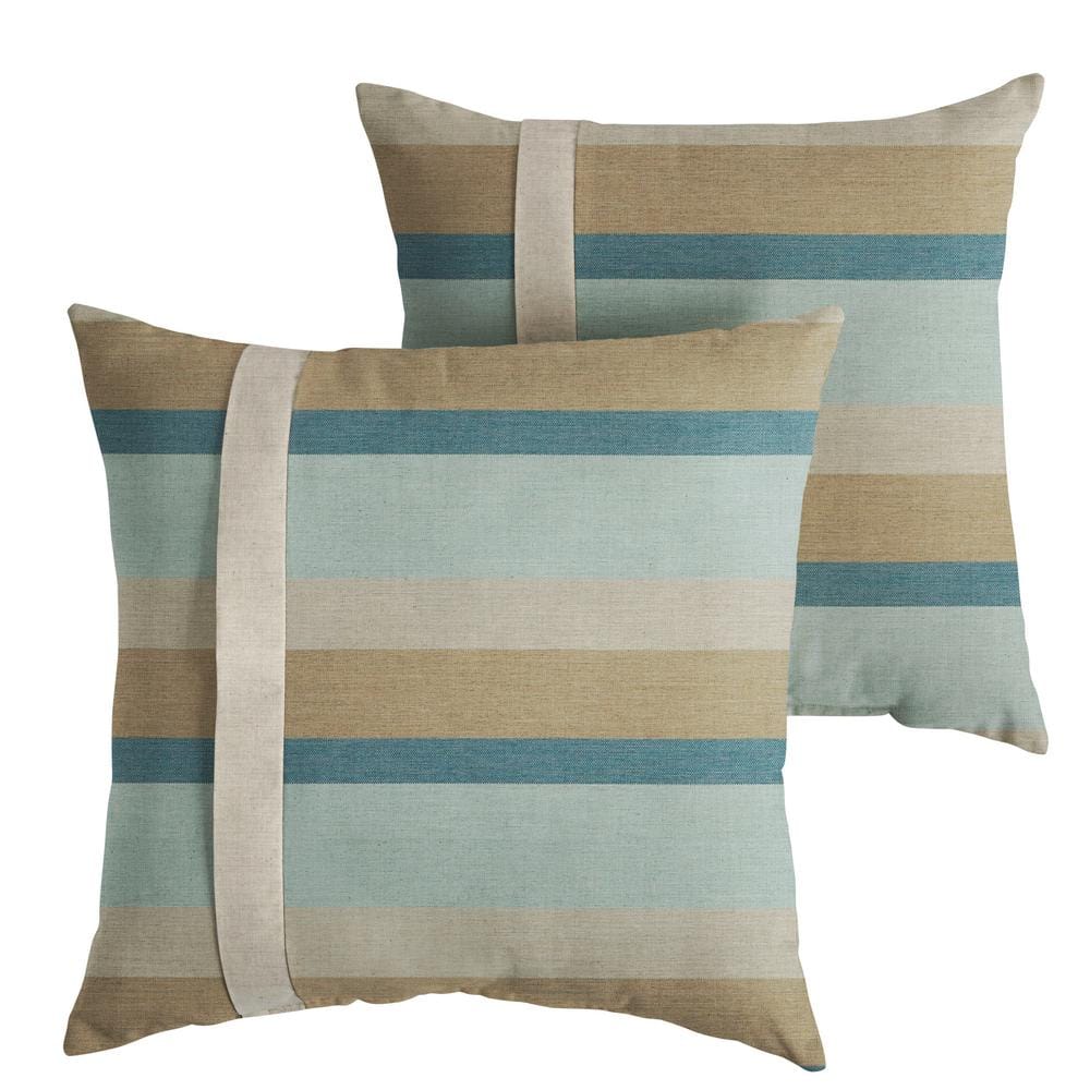 Sunbrella Gateway Mist Outdoor Knife Edge Throw Pillows (2-Pack)